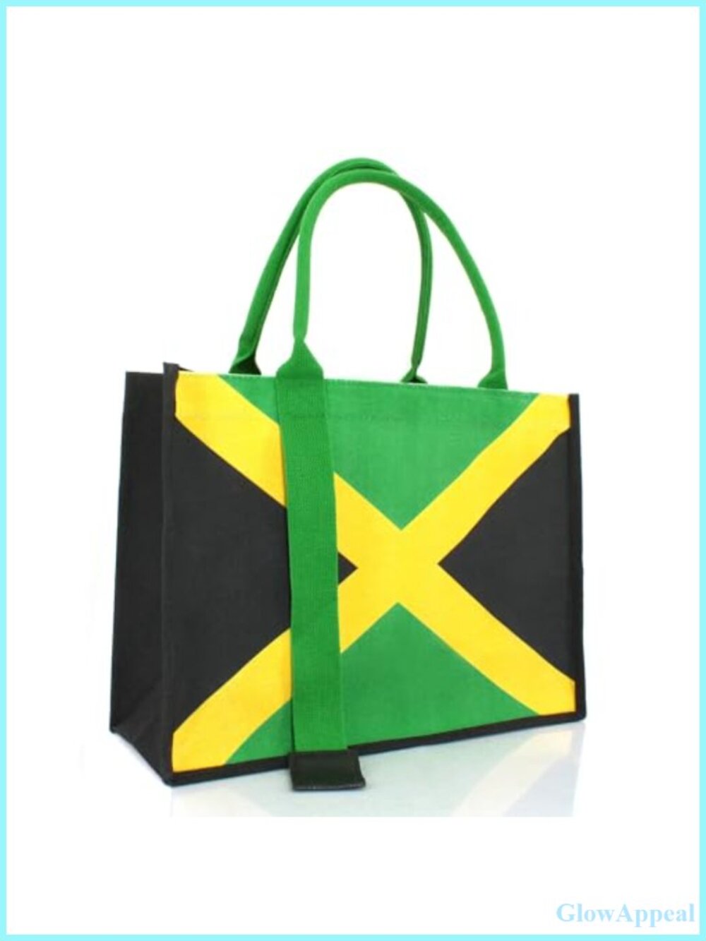 Canvas Tote Bag Waterproof Ribbon Beach Jamaican Reggae Party Bag